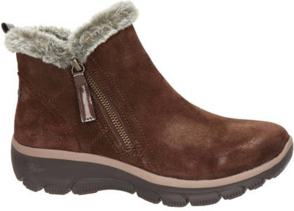 Skechers Relaxed Fit suède enkelboots bruin