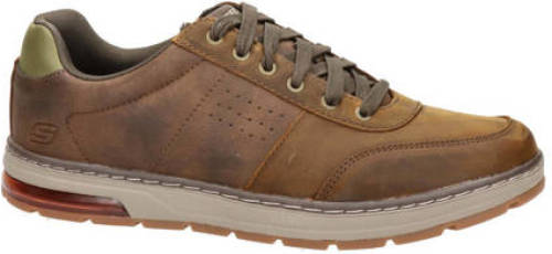 Skechers Streetwear leren veterschoenen bruin