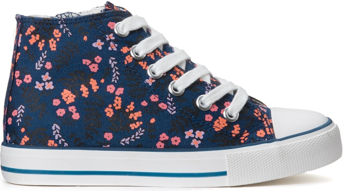La Redoute Collections Hoge sneakers in stof, bloemenprint, rits
