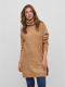 VILA jurk VICILIA van gerecycled polyester camel