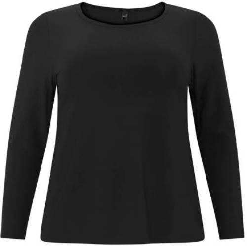 Yoek Travelstof longsleeve zwart