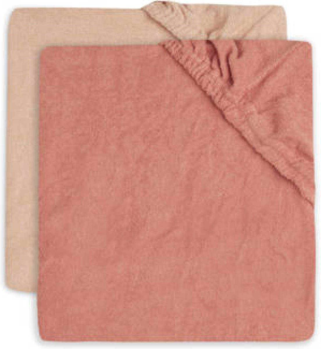 Jollein aankleedkussenhoes badstof 50x70cm - set van 2 Pale Pink/Rosewood