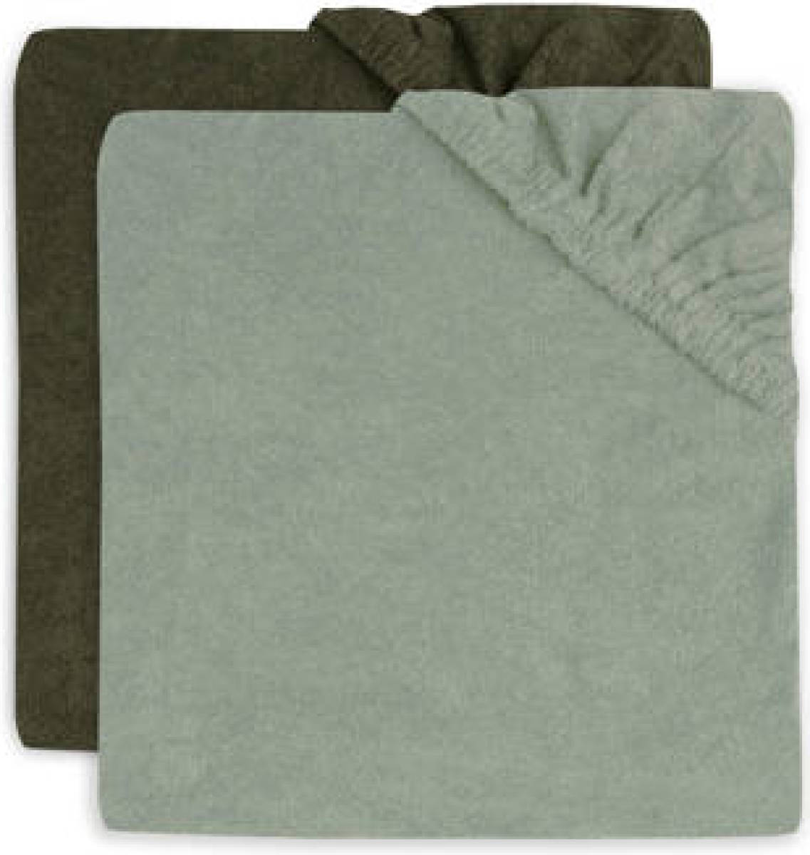 Jollein aankleedkussenhoes badstof 50x70cm - set van 2 Ash Green/Leaf Green