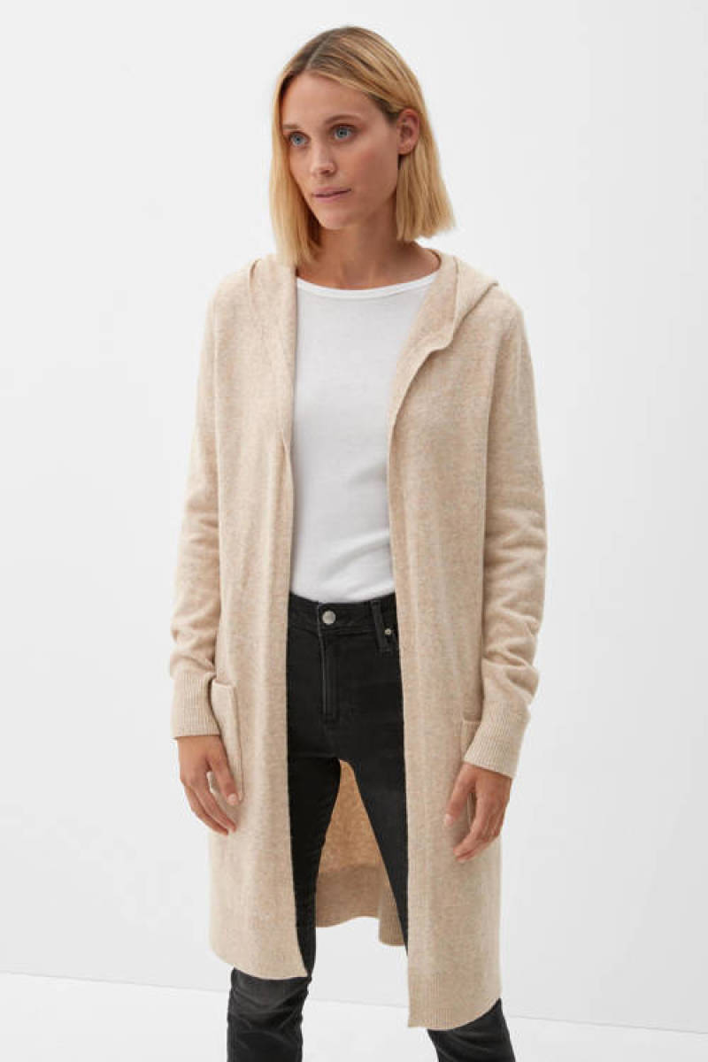 s.Oliver fijngebreid vest met wol beige