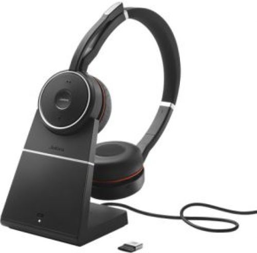 Jabra Evolve 75 Headset Bedraad en draadloos Hoofdband Oproepen/muziek Bluetooth Oplaadhouder Zwart