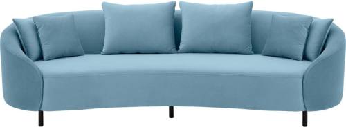 Goossens Bank Ragnar blauw, stof, 3,5-zits, modern design