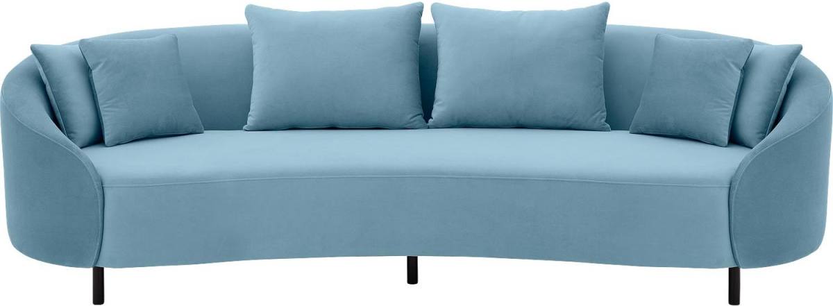 Goossens Bank Ragnar blauw, stof, 3,5-zits, modern design