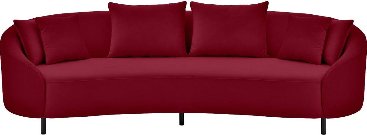 Goossens Bank Ragnar rood, stof, 3,5-zits, modern design