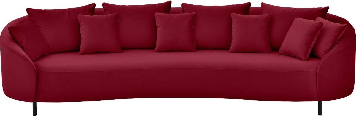 Goossens Bank Ragnar rood, stof, 4-zits, modern design
