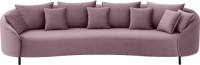 Goossens Bank Ragnar paars, stof, 4-zits, modern design