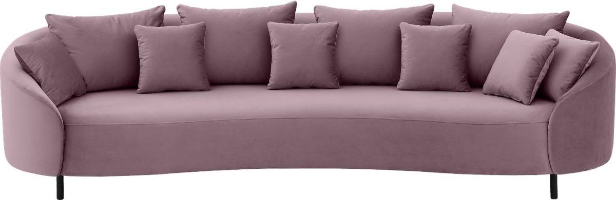 Goossens Bank Ragnar paars, stof, 4-zits, modern design