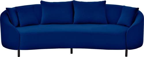 Goossens Bank Ragnar blauw, stof, 3-zits, modern design