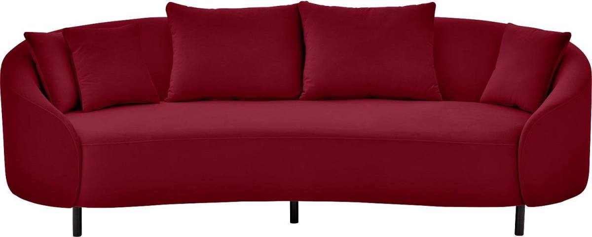 Goossens Bank Ragnar rood, stof, 3-zits, modern design