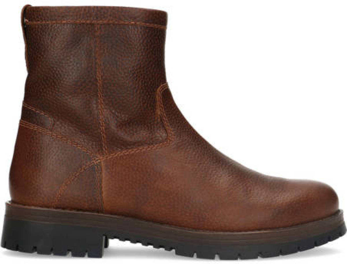Sacha leren enkelboots cognac