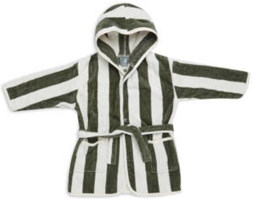 Jollein badstof badjas 1-2 jaar Stripe Terry Leaf Green GOTS