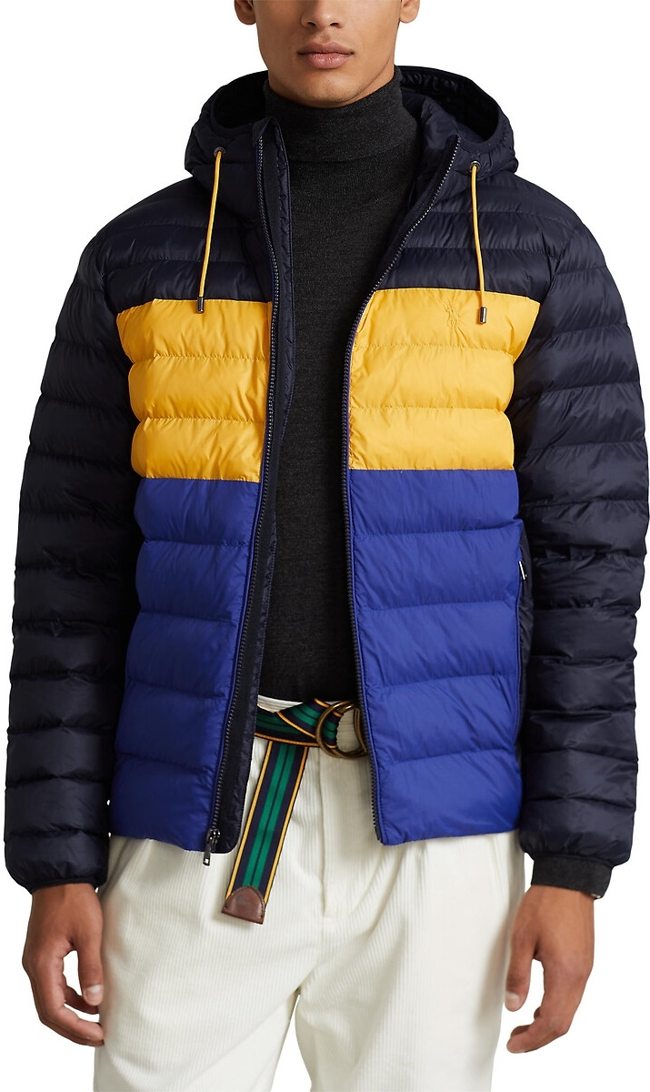 Polo ralph lauren Donsjas in recycled nylon, geborduurd logo