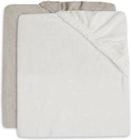 Jollein aankleedkussenhoes badstof 50x70cm - set van 2 Ivory/Nougat