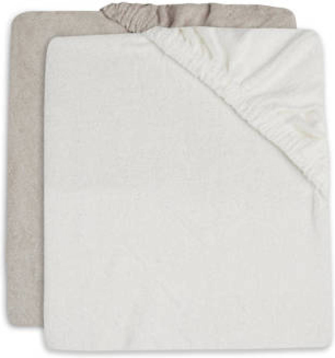 Jollein aankleedkussenhoes badstof 50x70cm - set van 2 Ivory/Nougat