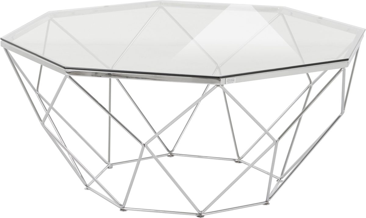Guido Maria Kretschmer Home&Living Salontafel CAEN van glas en metaal in geometrische vormen, breedte 95 cm
