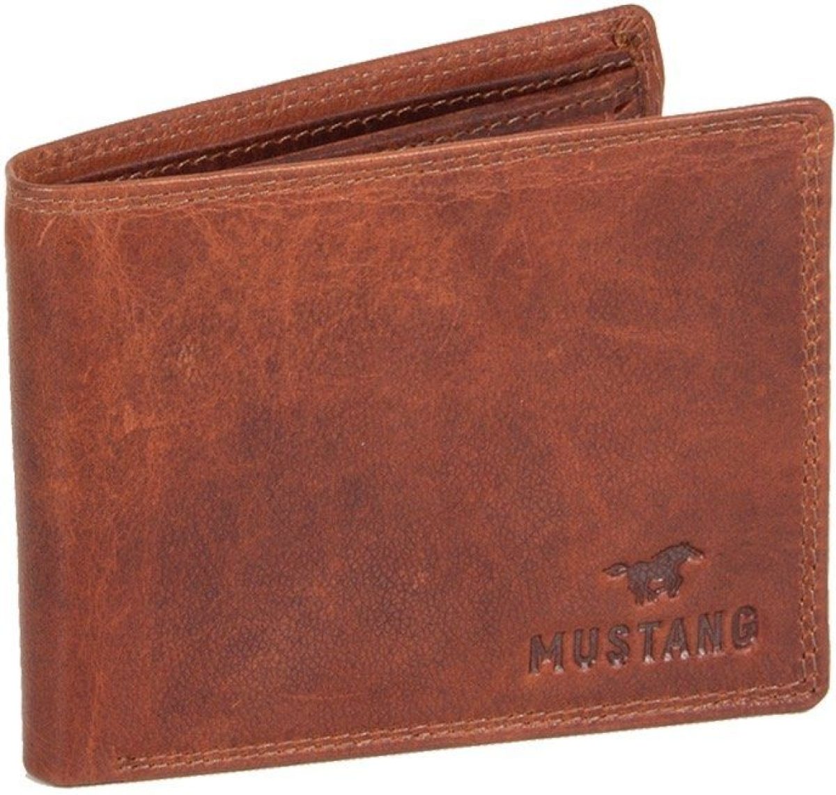 Mustang Portemonnee UDINE van leer met ritsbinnenvak