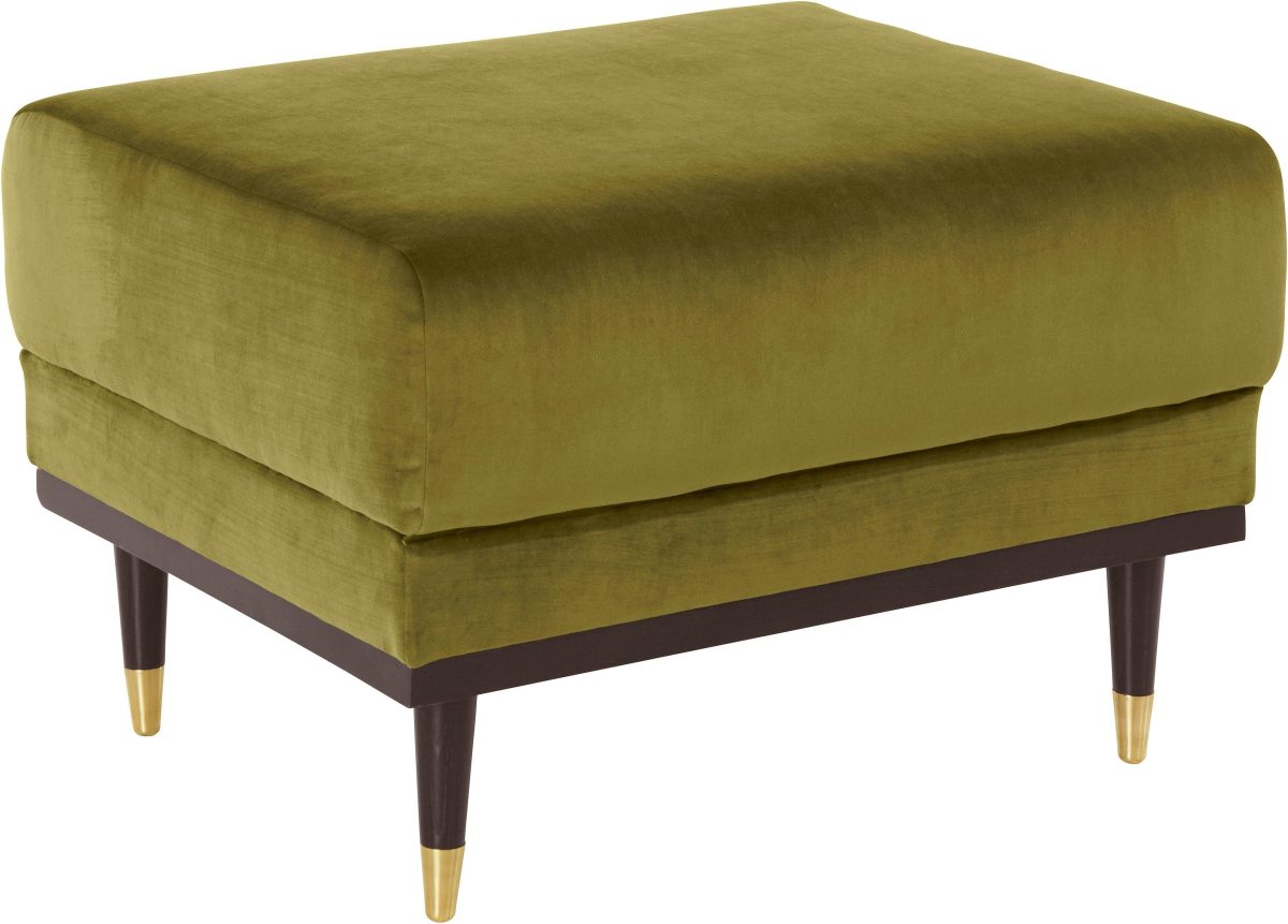 Guido Maria Kretschmer Home&Living Hocker Chamby met houten frame onderaan
