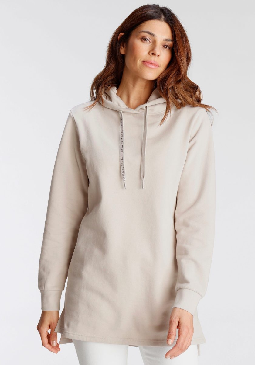 OTTO products Lang sweatshirt LONG-HOODIE GOTS-gecertificeerd - duurzaam van biokatoen - NIEUWE COLLECTIE