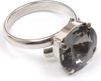 J.Jayz Ring Koninklijk, helder, klassiek, rond met glassteen - made in germany