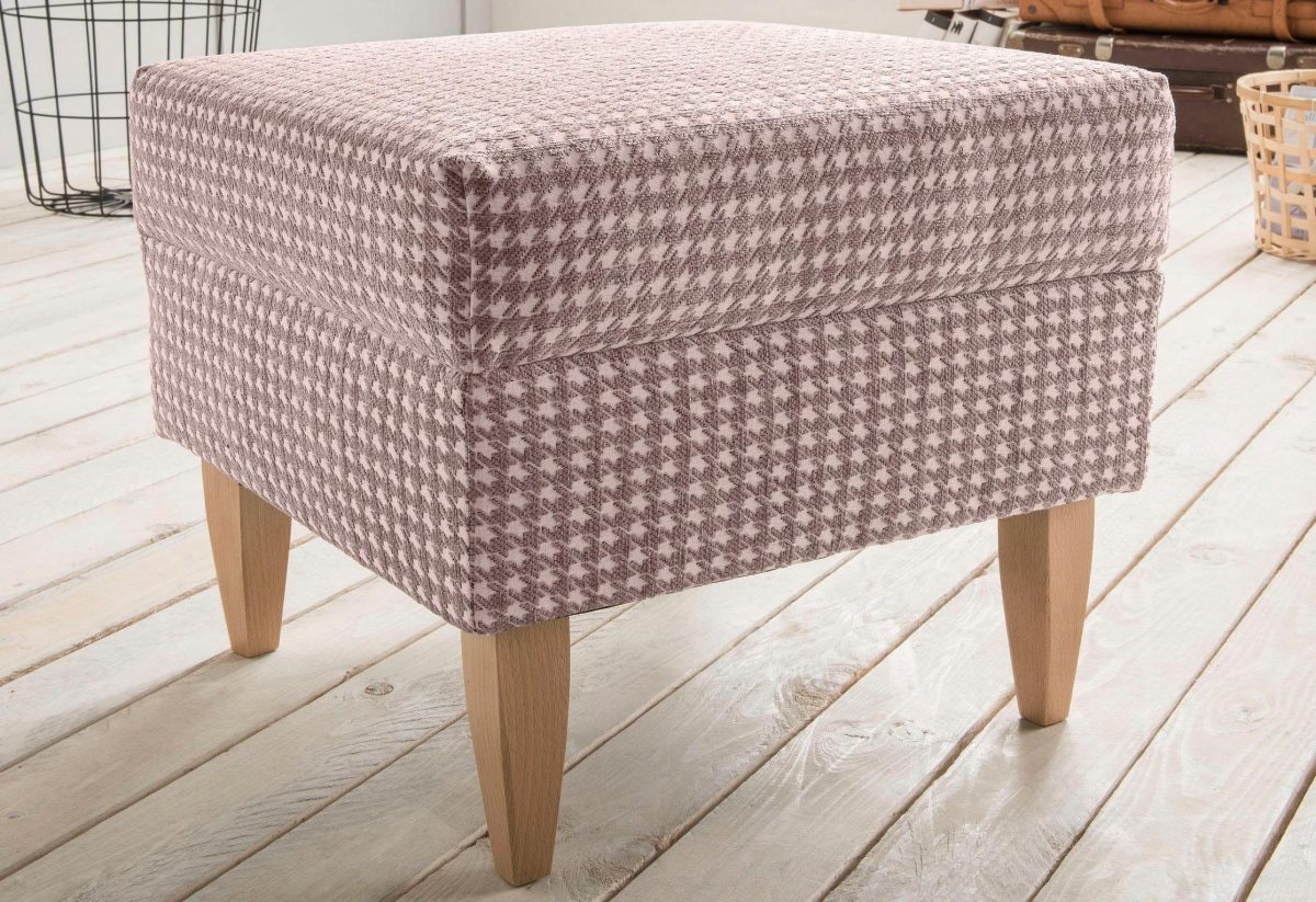 Home affaire Hocker Asino met houndstooth-omslag