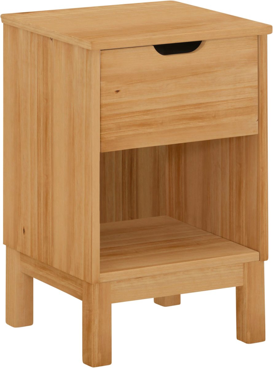 Home affaire Nachtkastje Post van mooi massief grenenhout, met opbergmogelijkheid door de lade, breedte 38 cm