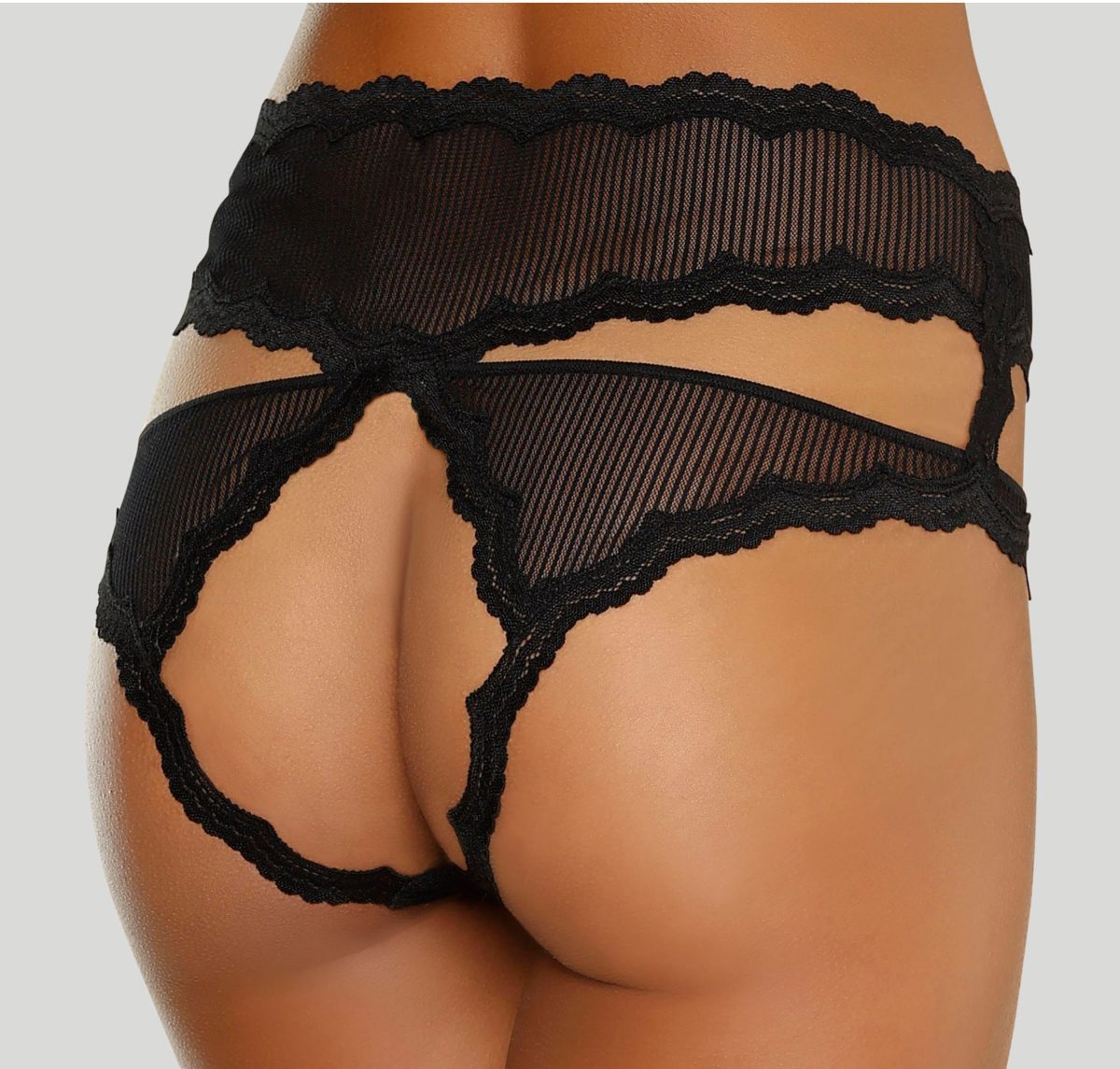 Petite fleur gold Slip-ouvert met verleidelijke ouvert-opening in het kruisje