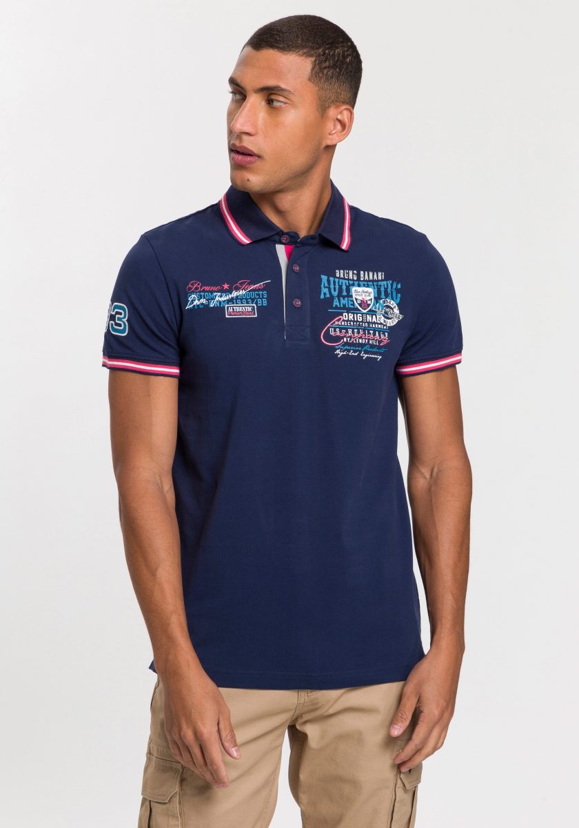 Bruno Banani Poloshirt met print op de achterkant