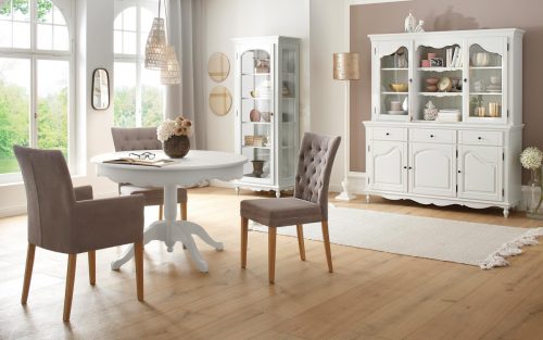 Premium collection by Home affaire Vitrinekast Katarina met glasinzet in de houten deur, romp van massief beuken, breedte 72 cm