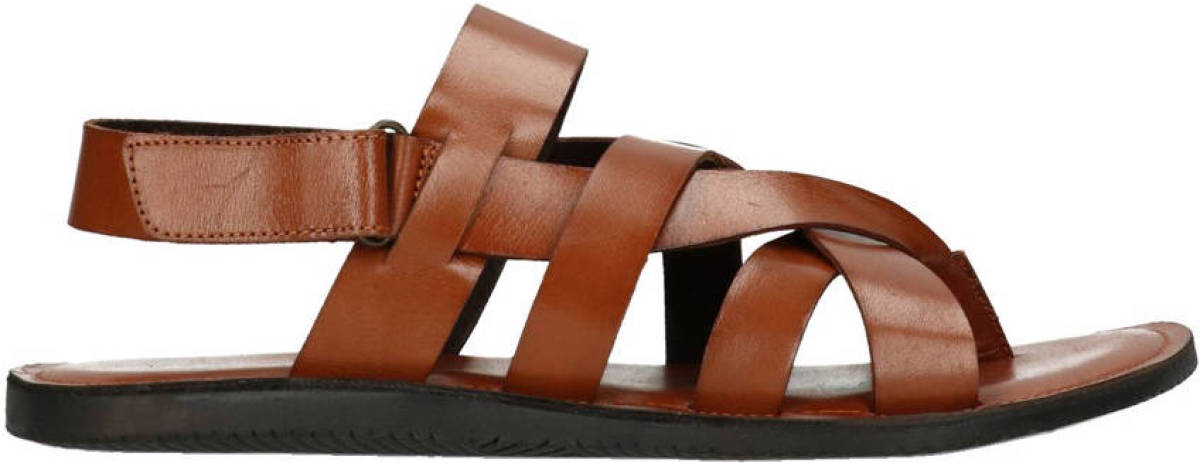 Sacha leren sandalen cognac