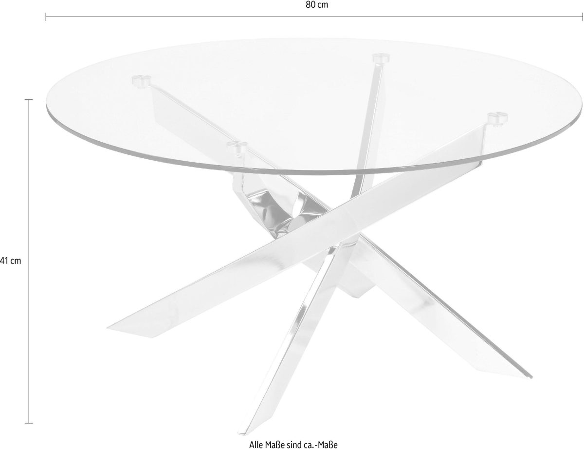 Leonique Salontafel Luzie in een modern design, glazen tafel