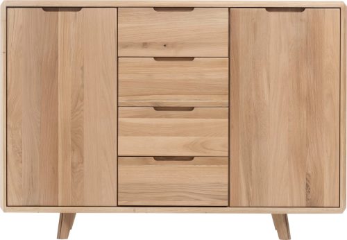 Home affaire Sidetable Infinity met mooie afgeronde randen, van massief eikenhout, breedte 180 cm