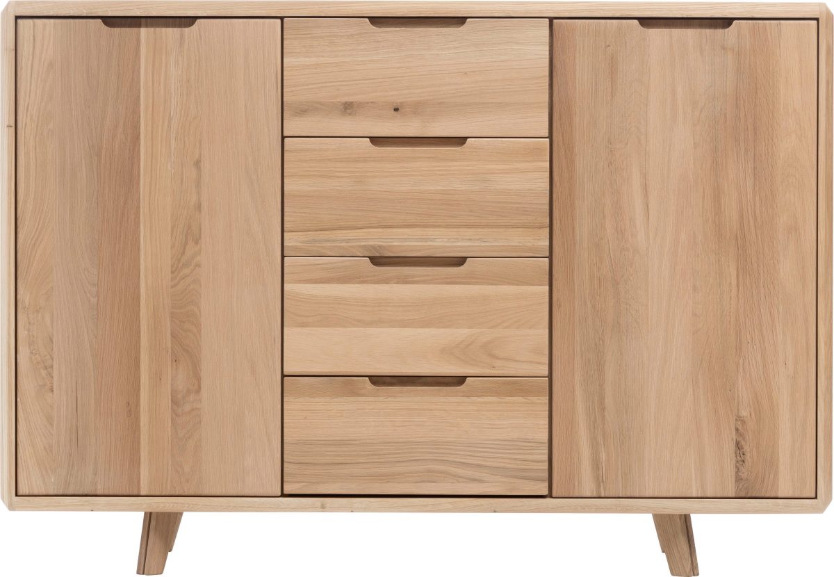 Home affaire Sidetable Infinity met mooie afgeronde randen, van massief eikenhout, breedte 180 cm