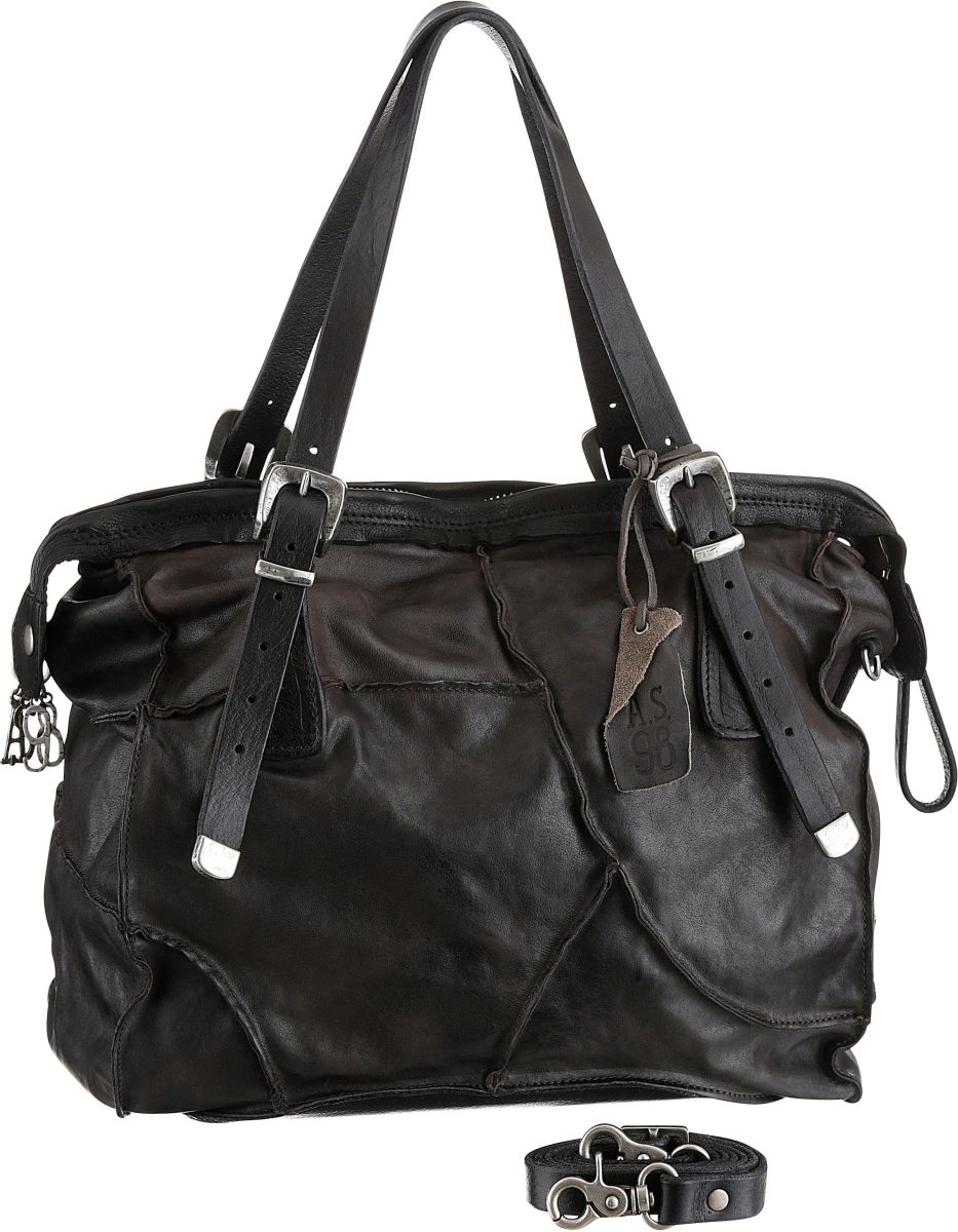 A.s.98 Tas van leer met logohanger