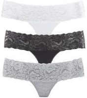 vivance active String met brede kanten boordjes (3 stuks)