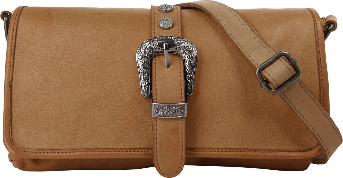 Forty Degrees Schoudertas echt leer, made in italy (1-delig)