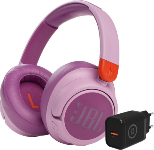 JBL JR460NC Roze + BlueBuilt Quick Charge Oplader met Usb A Poort