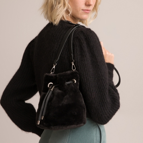La Redoute Collections Handtas gevoerd met imitatiebont