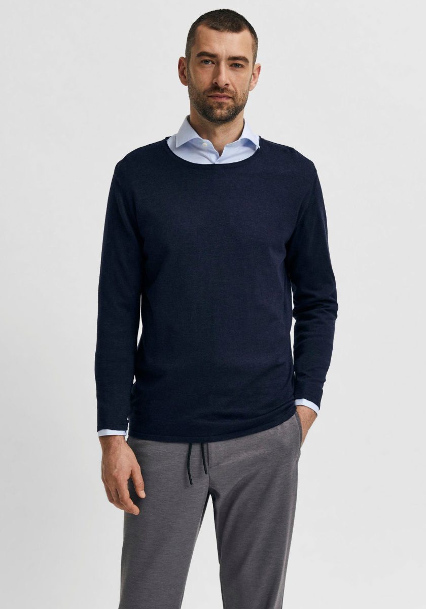 SELECTED HOMME Trui met ronde hals ROME KNIT
