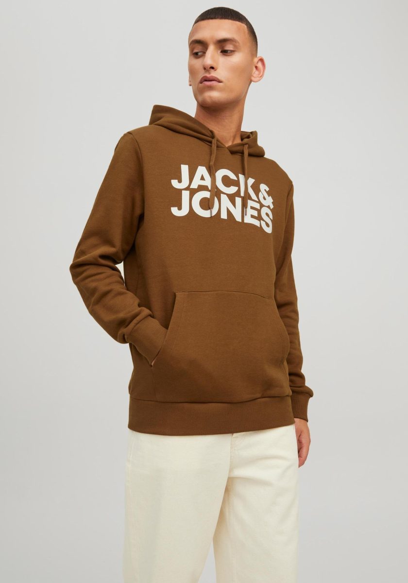 Jack & Jones Hoodie CORP Logo Hoodie met logoprint