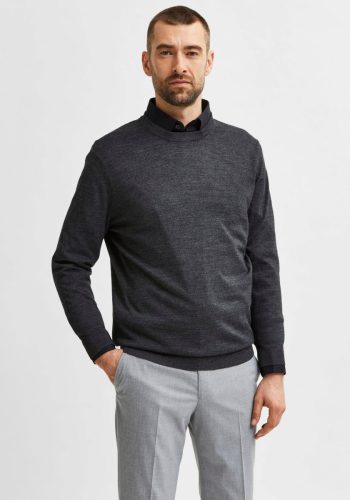 SELECTED HOMME Trui met ronde hals TOWN MERINO KNIT