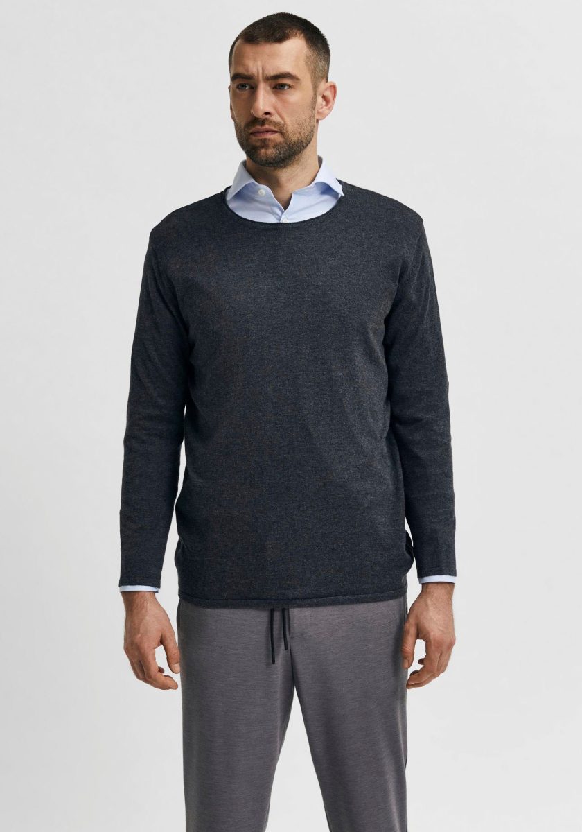 SELECTED HOMME Trui met ronde hals ROME KNIT