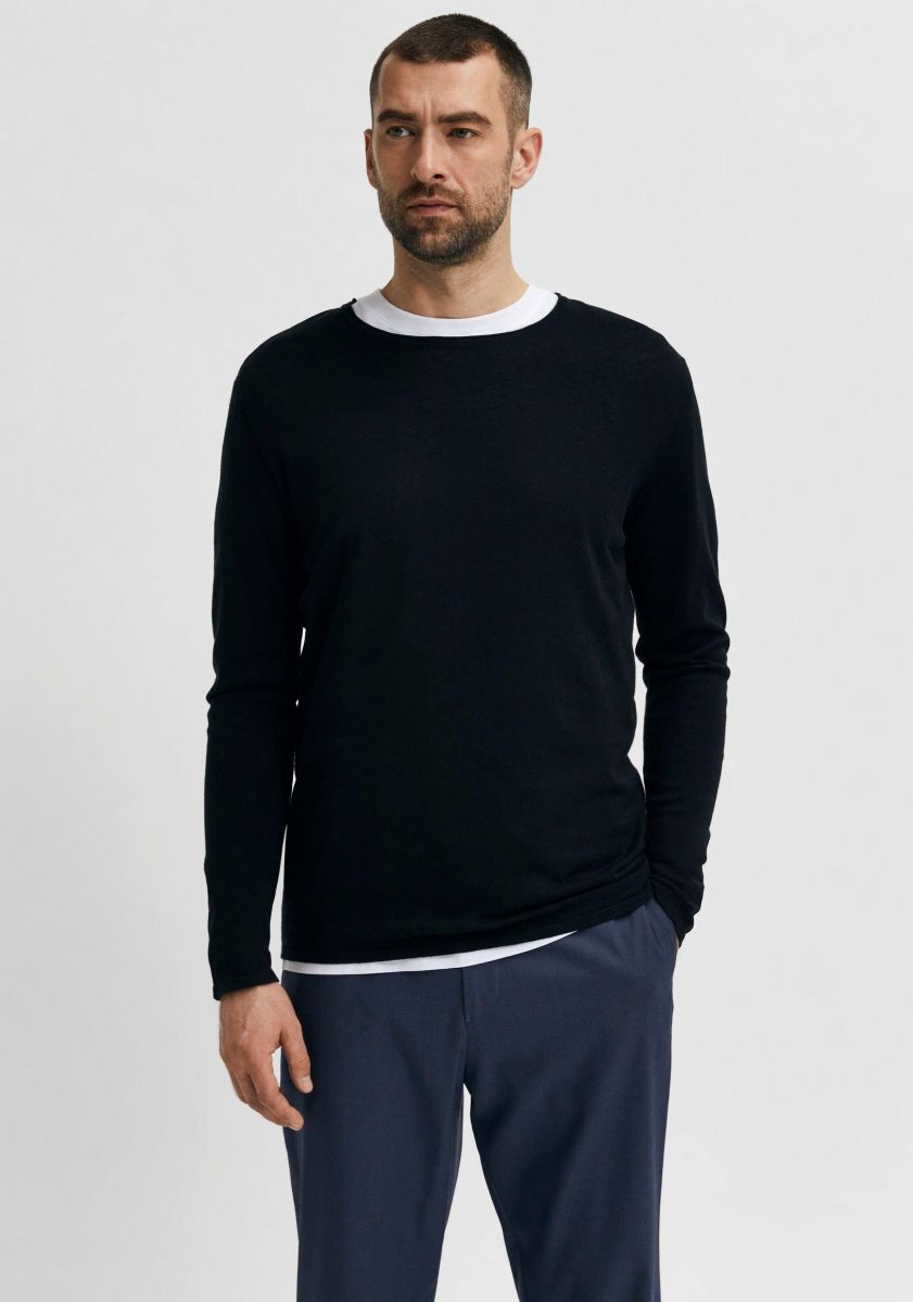 SELECTED HOMME Trui met ronde hals ROME KNIT