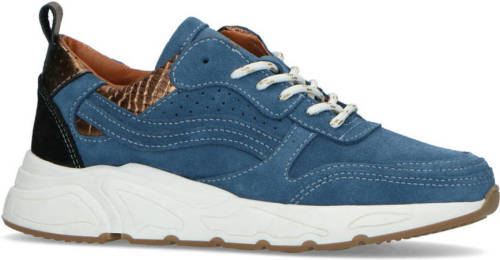 Manfield suède sneakers blauw kopen? Kopen.nl
