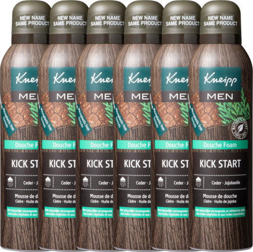 Kneipp Men Only douchefoam - 6 x 200 ml - voordeelverpakking