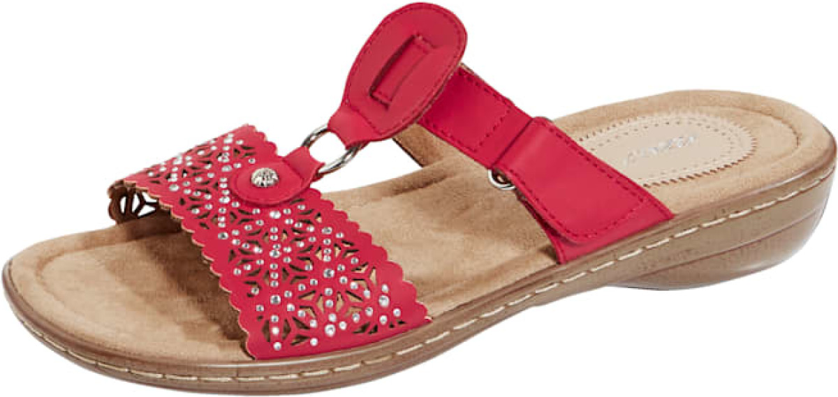 Muiltje met glittersteentjes Julietta Rood