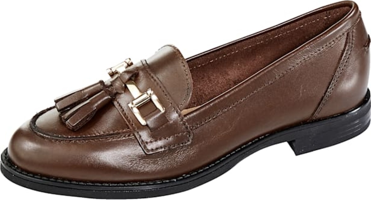 Loafer met leren sierkwastje Studio W Donkerbruin